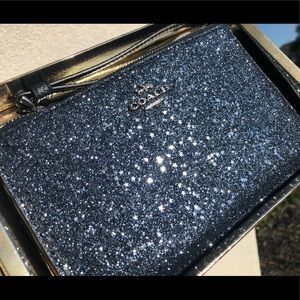 Blue glitter Coach wallet